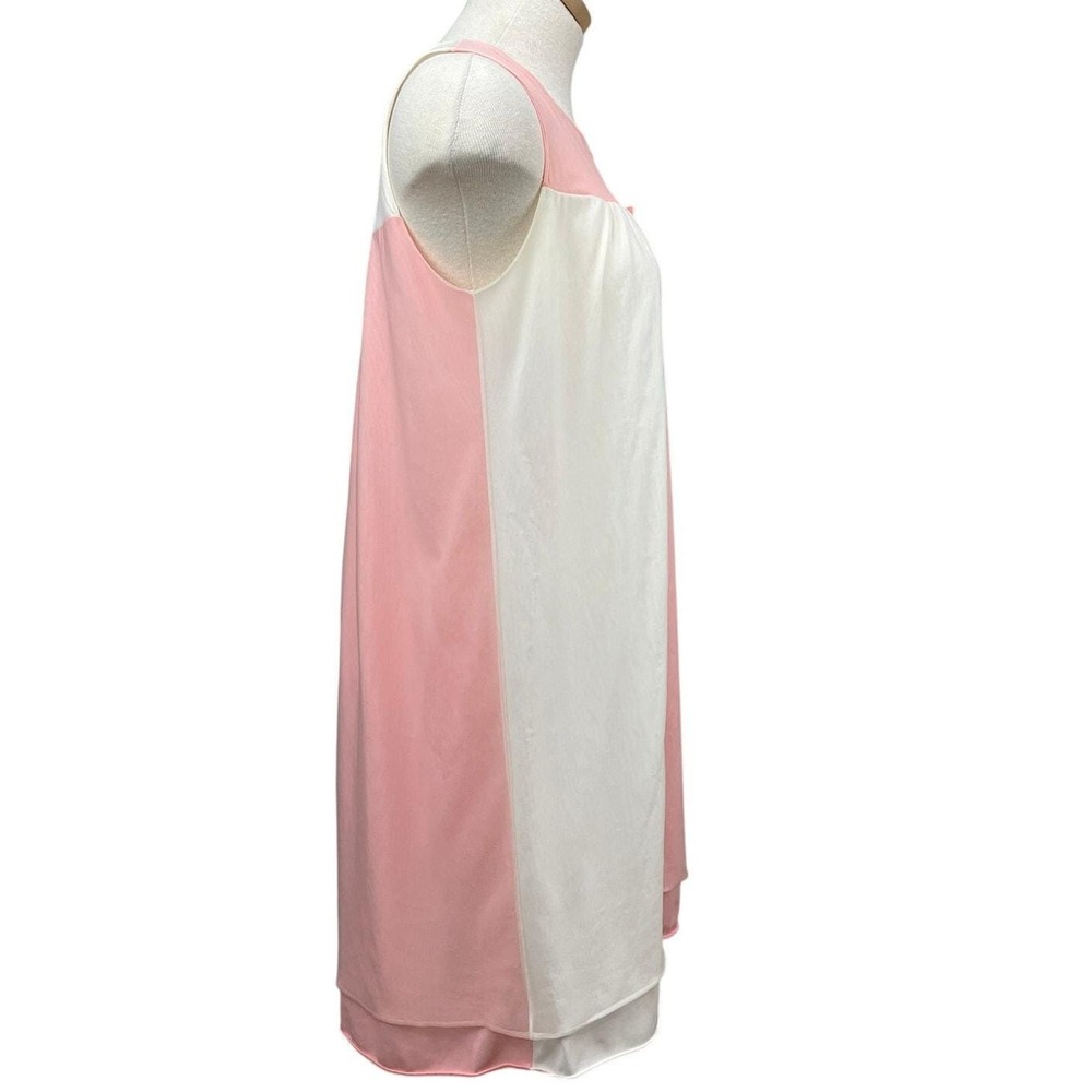 Vintage Womens (M) 60s Chiffon Overlay Mini Nightgown Nylon Mod SEAMPRUFE  USA - Picture 3 of 7